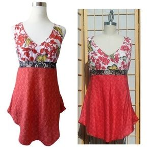 Cabi Sleeveless Red Shift Mini Dress Size Small